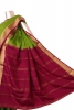 Pure Contrast Mysore Crepe Silk Saree